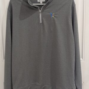 Peter Millar Gray Quarter-Zip Pullover